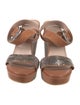 Stuart Weitzman Leather Printed Sandals