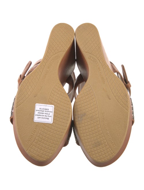 Stuart Weitzman Leather Printed Sandals