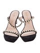 Stuart Weitzman Suede Beaded Accents Slides