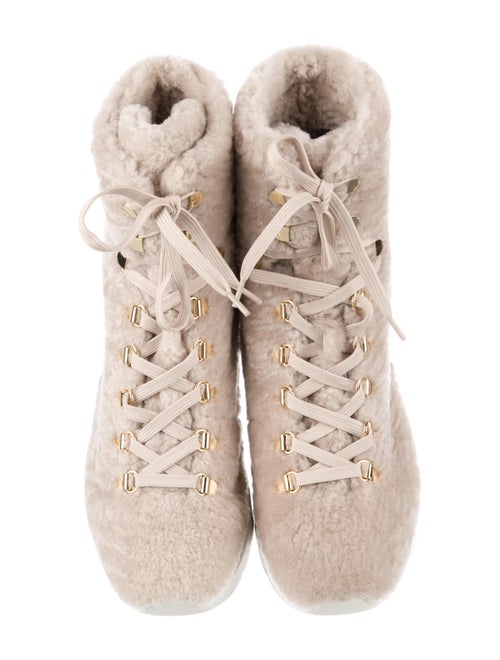 Stuart Weitzman Faux Fur Lace-Up Boots