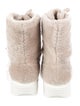 Stuart Weitzman Faux Fur Lace-Up Boots