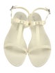 Stuart Weitzman Rubber Bow Accents T-Strap Sandals