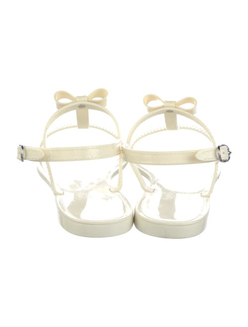 Stuart Weitzman Rubber Bow Accents T-Strap Sandals