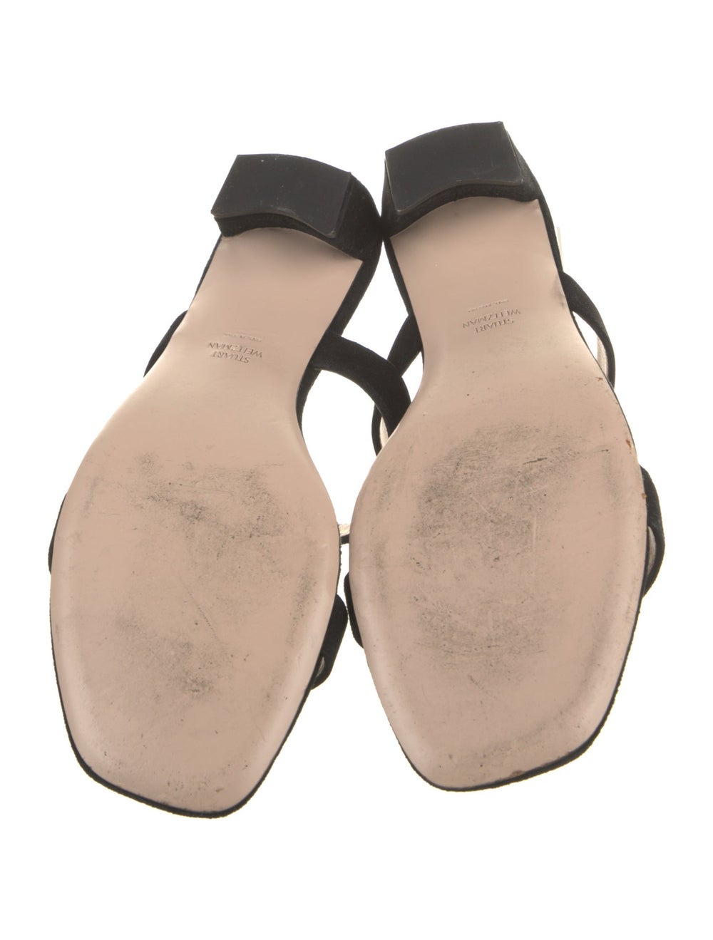 Stuart Weitzman Suede Slides Black - image 5