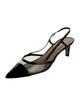 Stuart Weitzman Patent Leather Animal Print Slingback Pumps