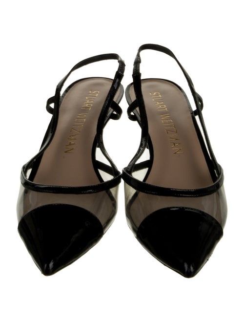 Stuart Weitzman Patent Leather Animal Print Slingback Pumps