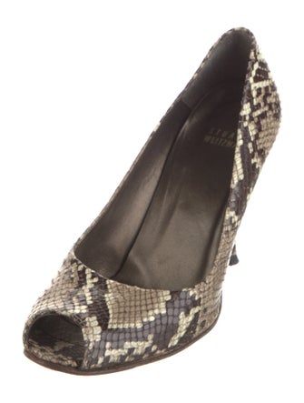 Stuart Weitzman Snakeskin Animal Print Pumps