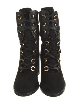 Stuart Weitzman Suede Lace-Up Boots