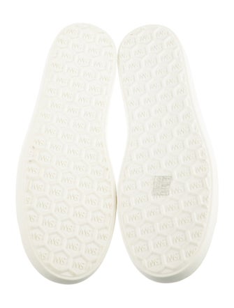 Stuart Weitzman Leather Beaded Accents Sneakers