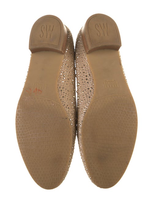 Stuart Weitzman Suede Studded Accents Loafers