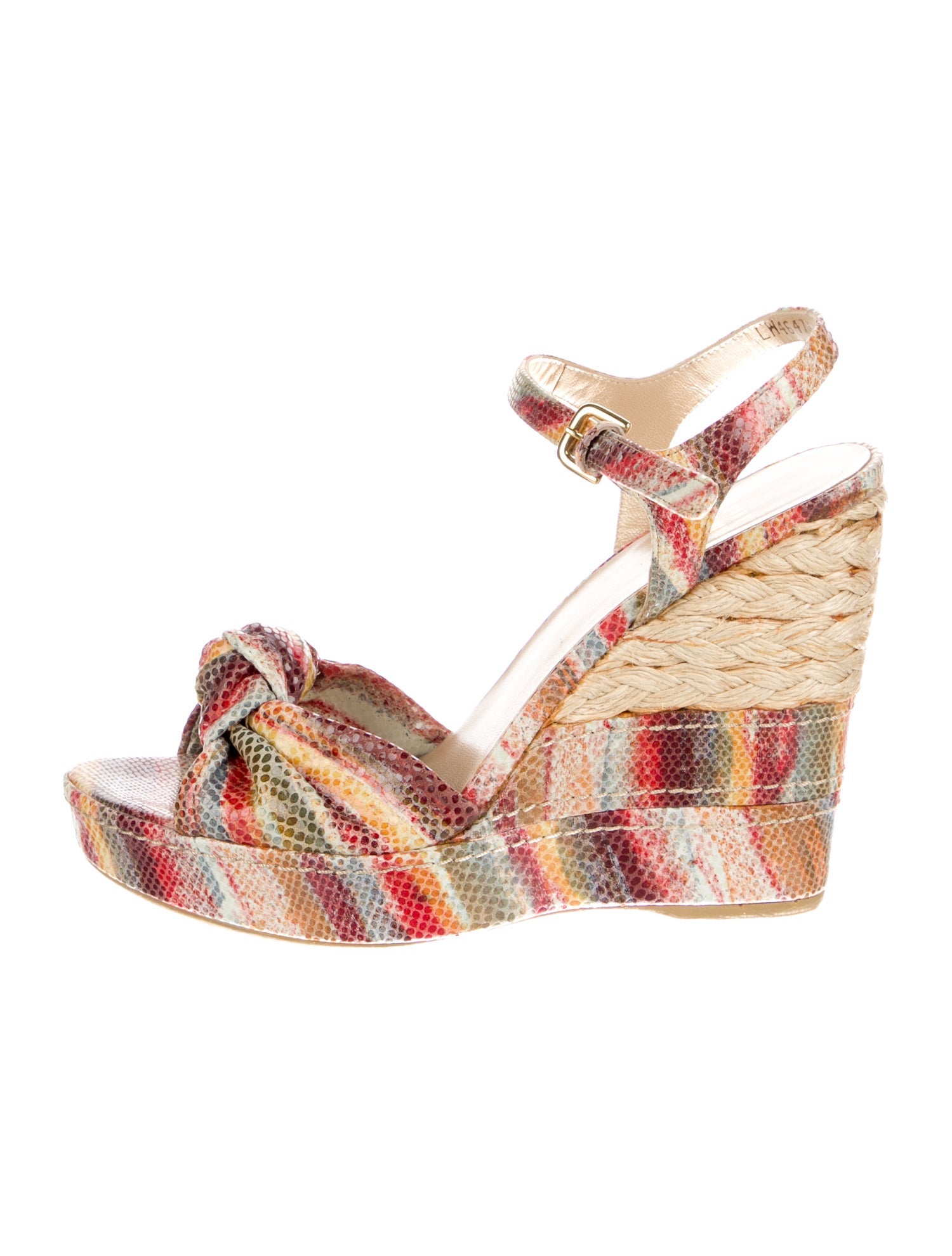 Stuart Weitzman Leather Printed Espadrilles