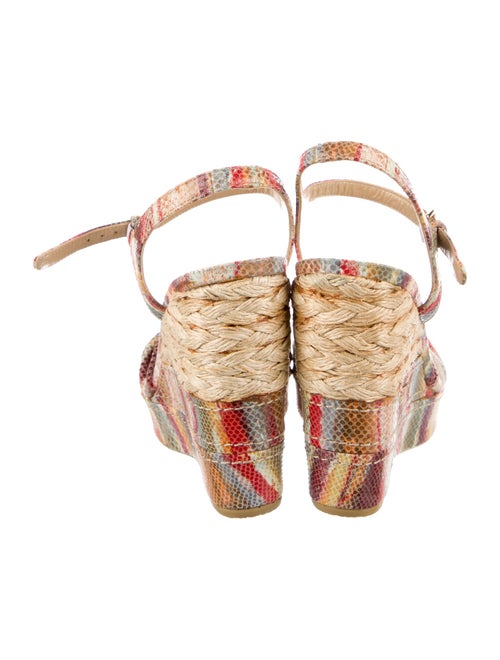 Stuart Weitzman Leather Printed Espadrilles