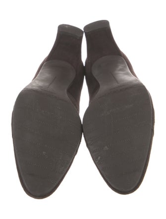 Stuart Weitzman Suede Grosgrain Trim Pumps