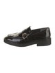 Stuart Weitzman Patent Leather Crystal Embellishments Loafers