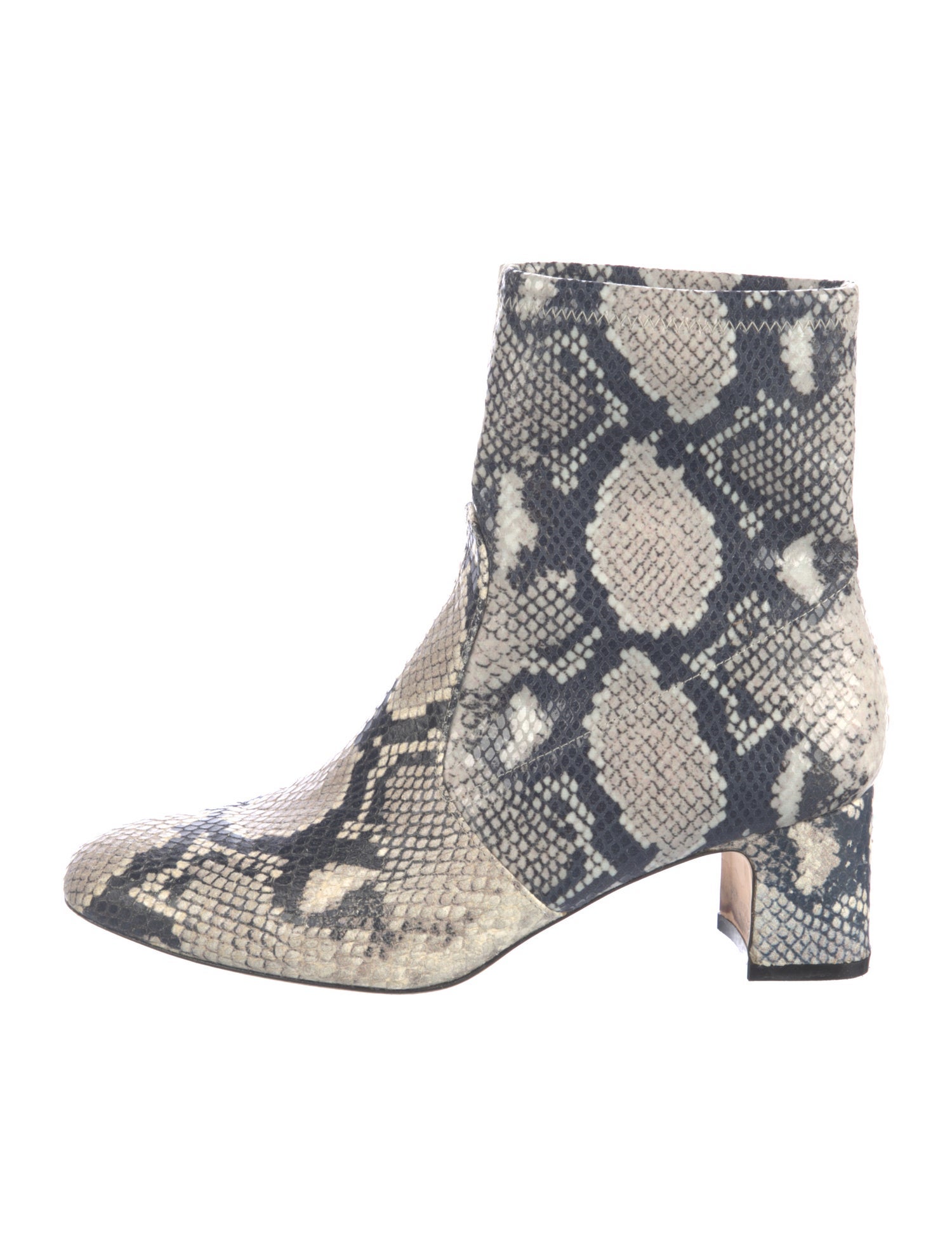 Stuart Weitzman Embossed Leather Animal Print Boots