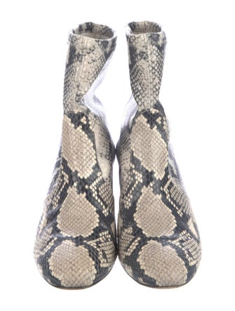 Stuart Weitzman Embossed Leather Animal Print Boots