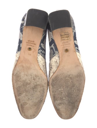 Stuart Weitzman Embossed Leather Animal Print Boots