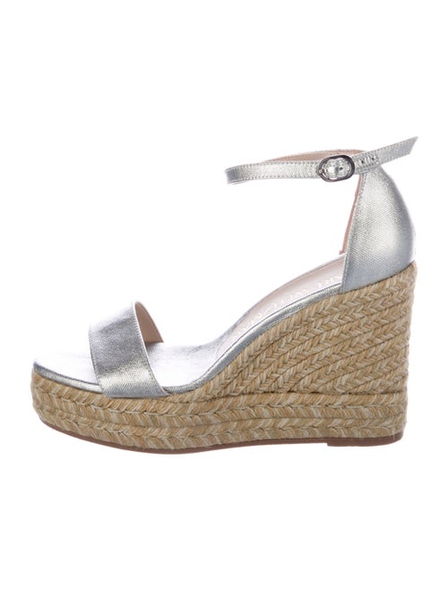 Stuart Weitzman Leather Braided Accents Espadrilles