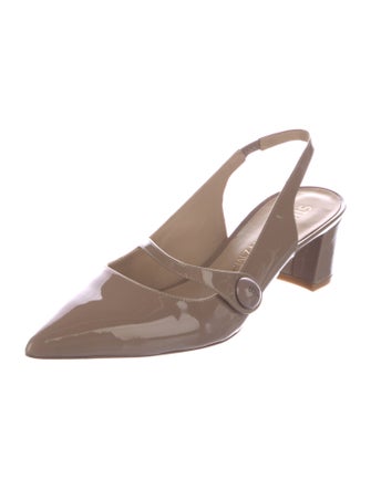 Stuart Weitzman Patent Leather Slingback Pumps