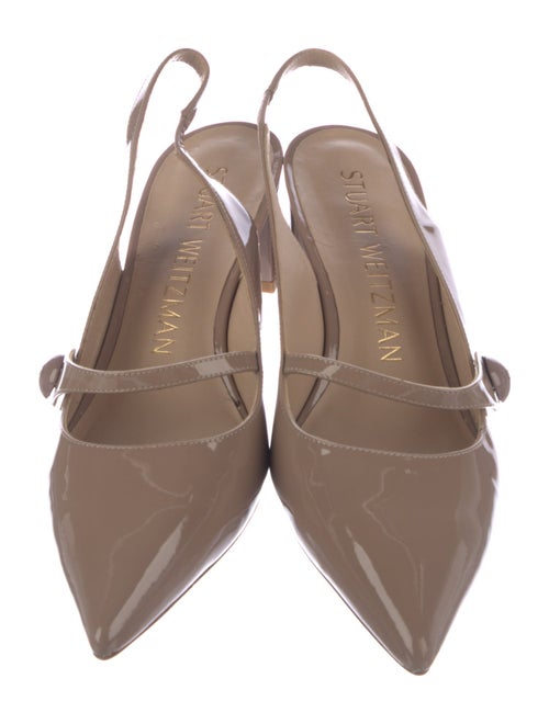 Stuart Weitzman Patent Leather Slingback Pumps