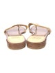 Stuart Weitzman Leather Colorblock Pattern Slides