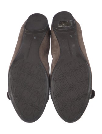Stuart Weitzman Suede Colorblock Pattern Flats