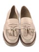 Stuart Weitzman Leather Tassel Accents Loafers