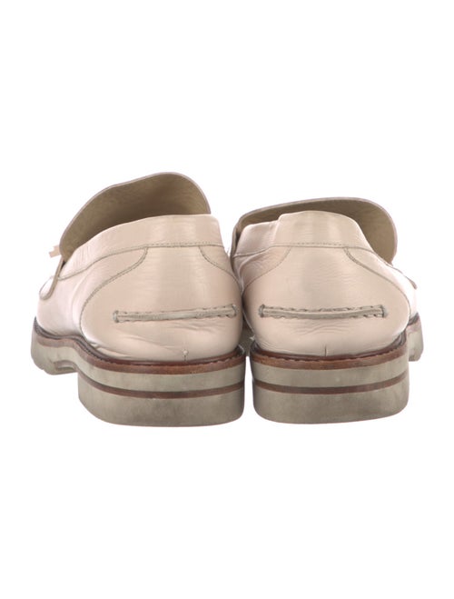 Stuart Weitzman Leather Tassel Accents Loafers