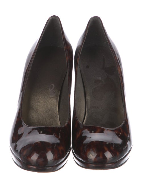 Stuart Weitzman Patent Leather Animal Print Pumps