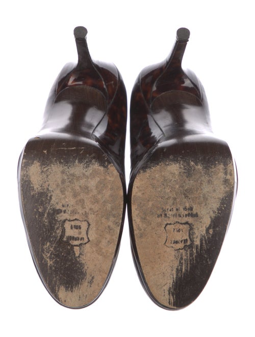 Stuart Weitzman Patent Leather Animal Print Pumps