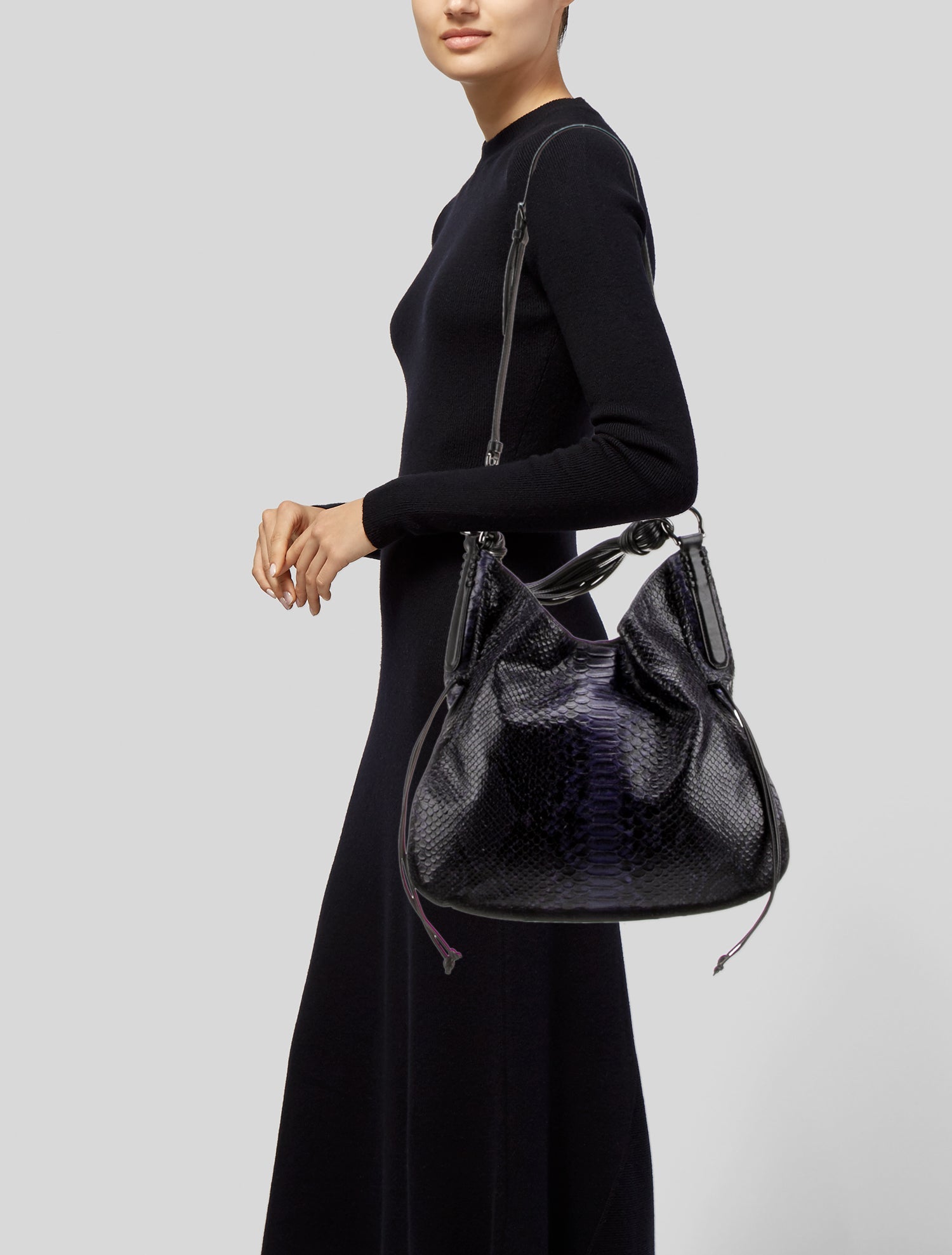 Stuart Weitzman Snakeskin Top Handle Bag