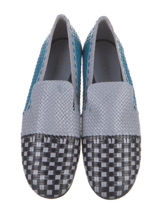 Stuart Weitzman Leather Printed Loafers