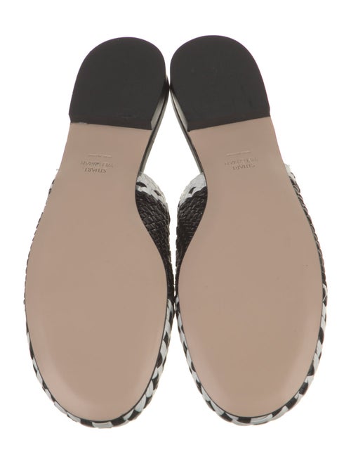 Stuart Weitzman Leather Printed Mules