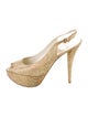 Stuart Weitzman Glitter Printed Slingback Pumps
