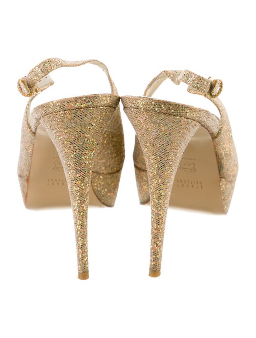 Stuart Weitzman Glitter Printed Slingback Pumps