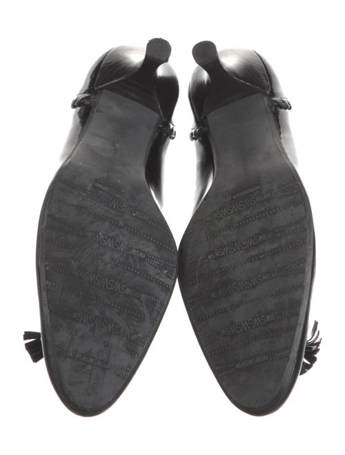 Stuart Weitzman Patent Leather Whipstitch Trim Pumps