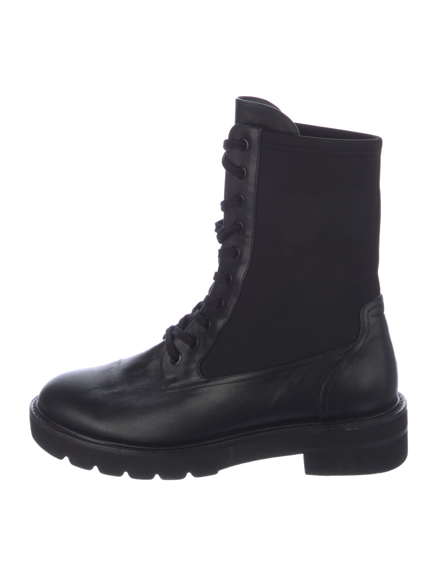 Stuart Weitzman Leather Combat Boots