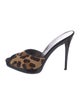 Stuart Weitzman Ponyhair Animal Print Slides