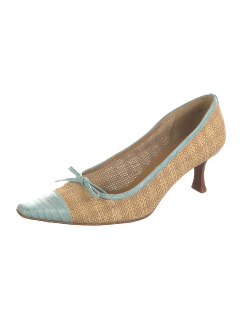 Stuart Weitzman Raffia Printed Pumps