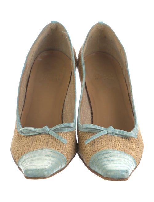 Stuart Weitzman Raffia Printed Pumps