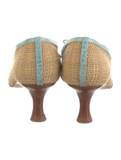 Stuart Weitzman Raffia Printed Pumps