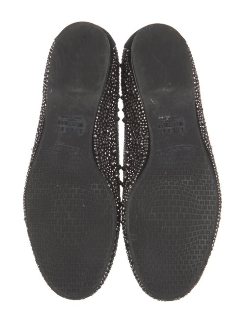 Stuart Weitzman Suede Studded Accents Ballet Flats