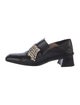 Stuart Weitzman Leather Crystal Embellishments Loafers
