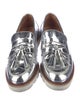 Stuart Weitzman Patent Leather Tassel Accents Loafers