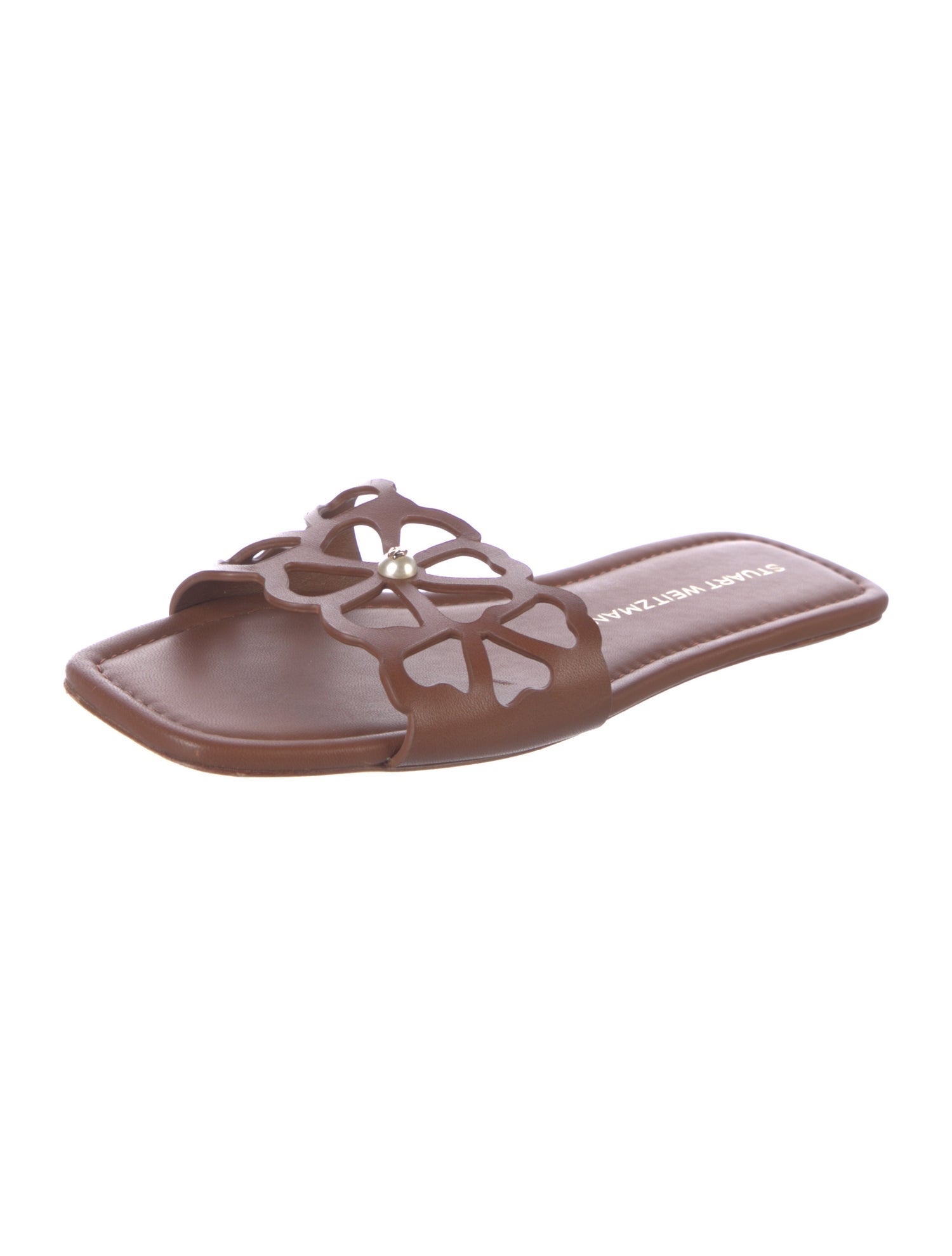 Stuart Weitzman Leather Slides