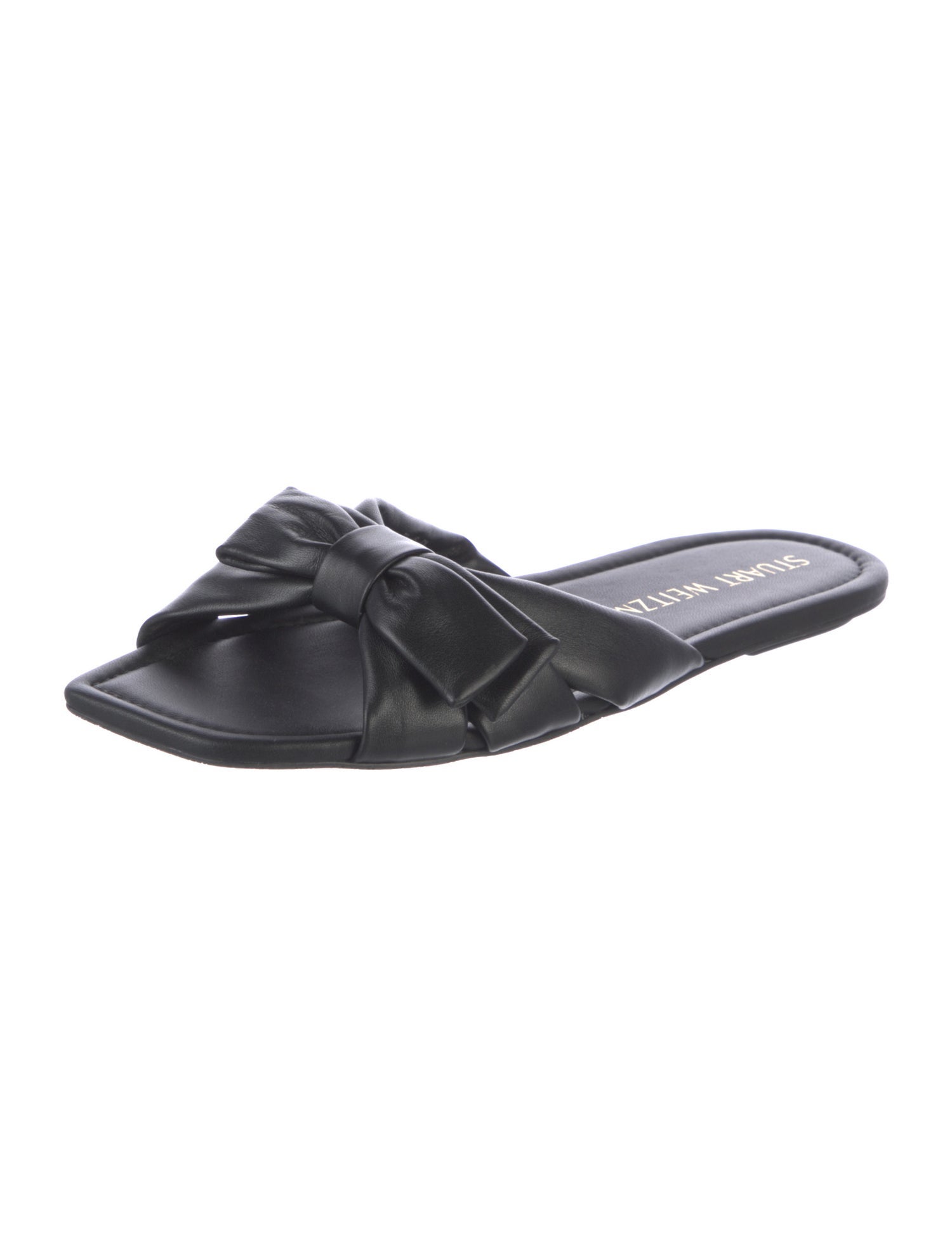 Stuart Weitzman Bow Accents Slides