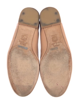 Stuart Weitzman Leather Bow Accents Ballet Flats