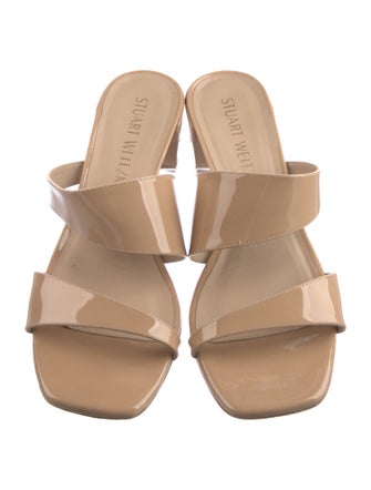 Stuart Weitzman Patent Leather Slides