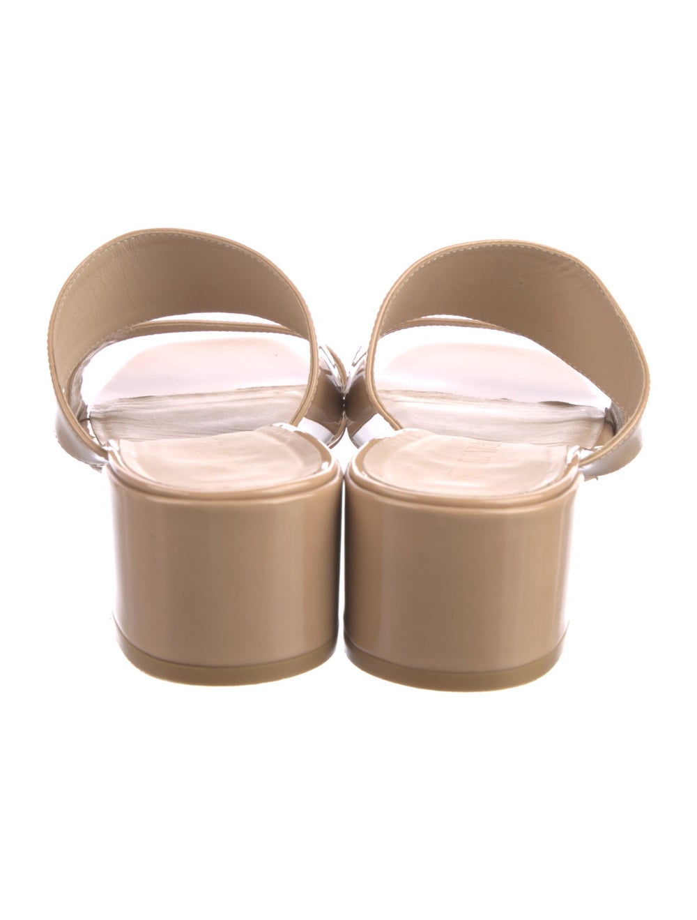 Stuart Weitzman Patent Leather Slides Neutrals - image 4