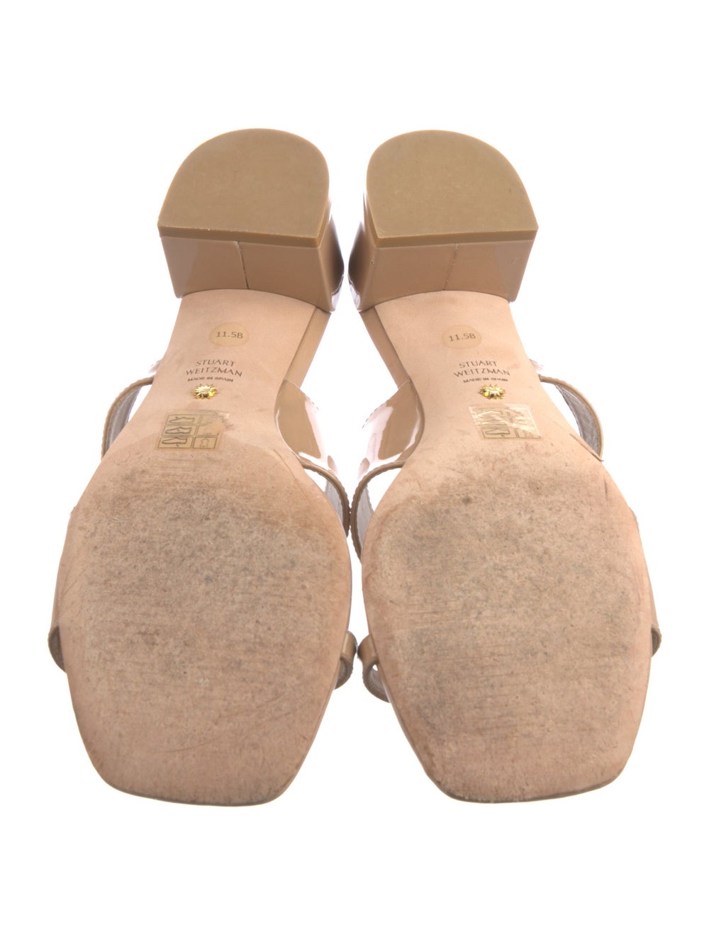 Stuart Weitzman Patent Leather Slides Neutrals - image 5